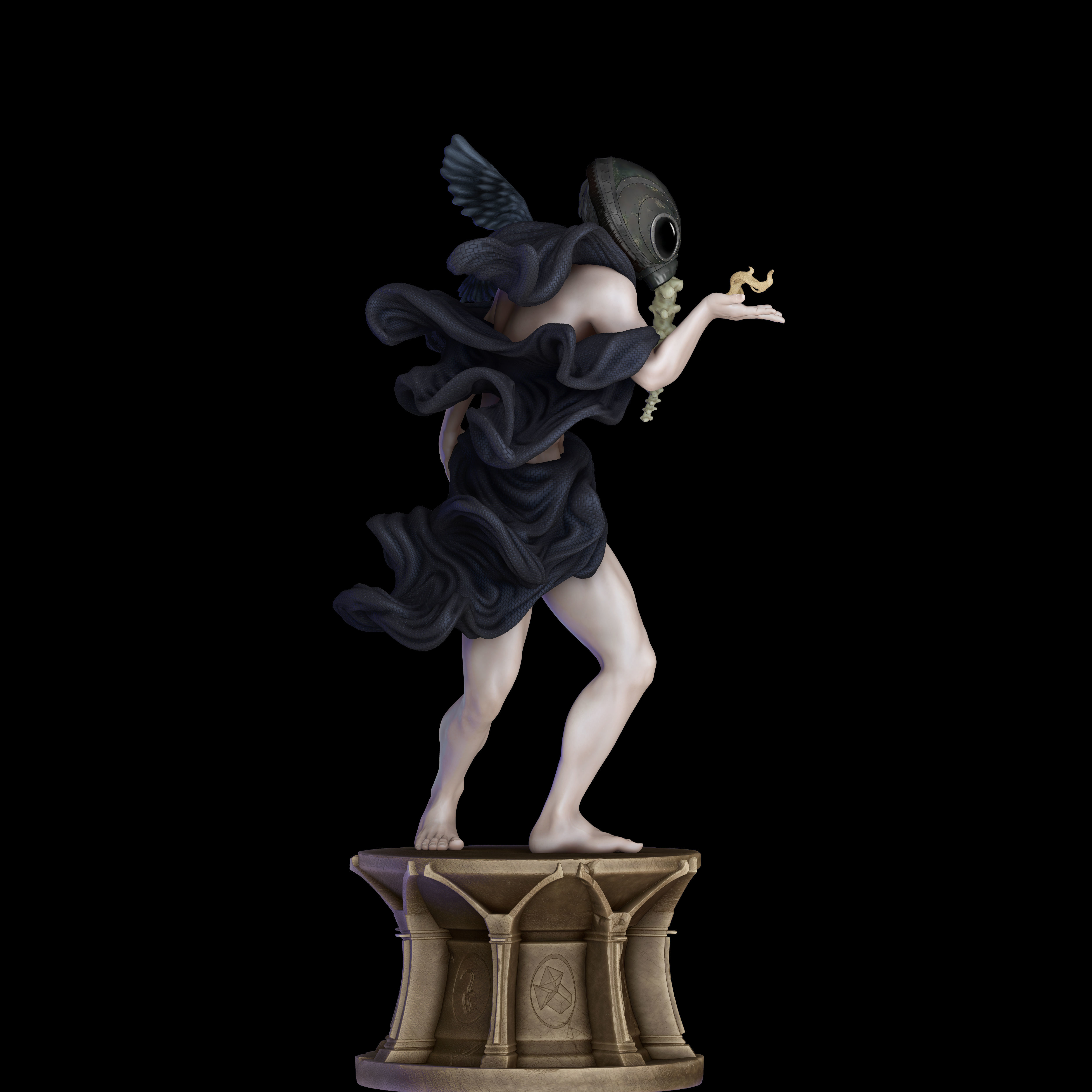 Sandman statue of demon 3D print model_7