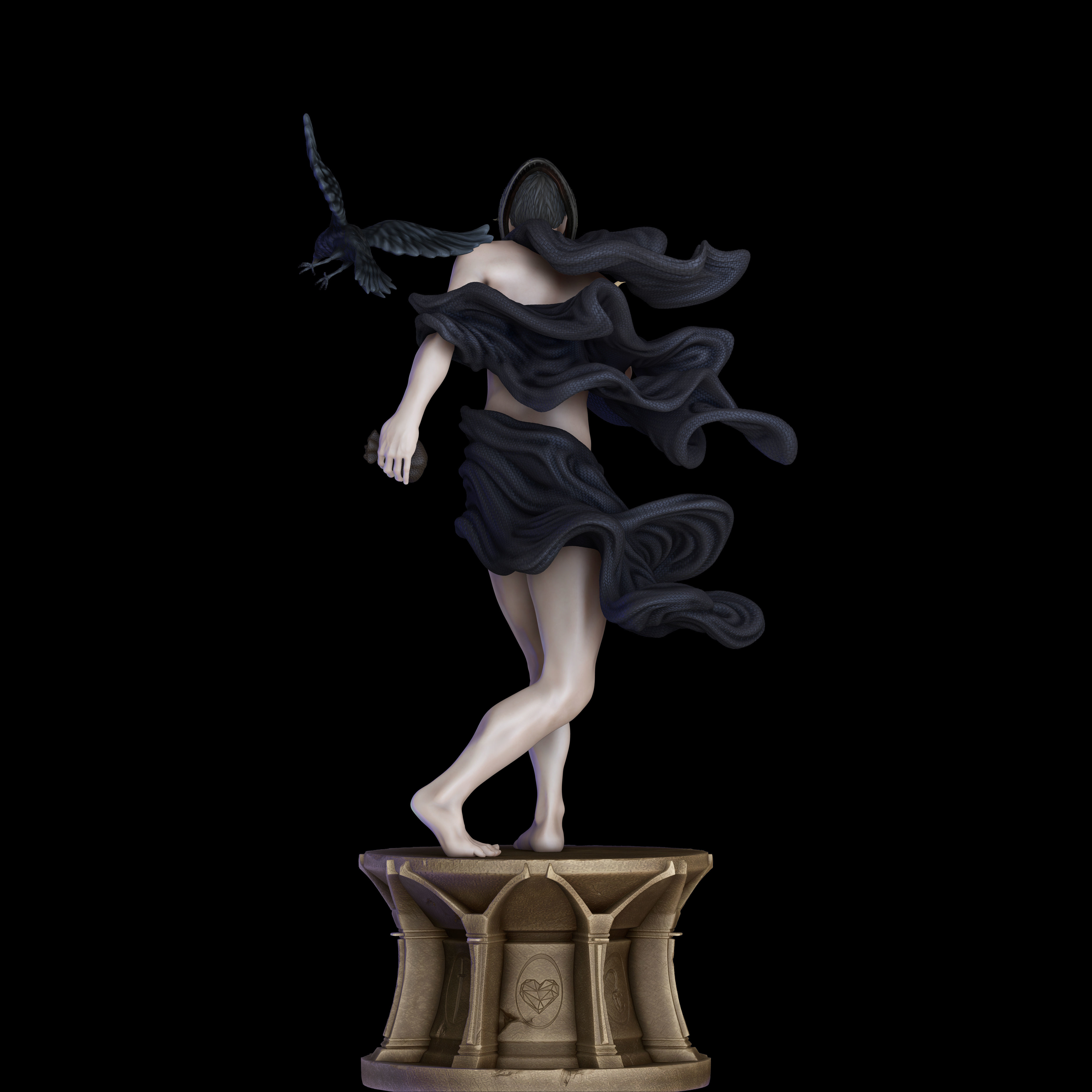 Sandman statue of demon 3D print model_8