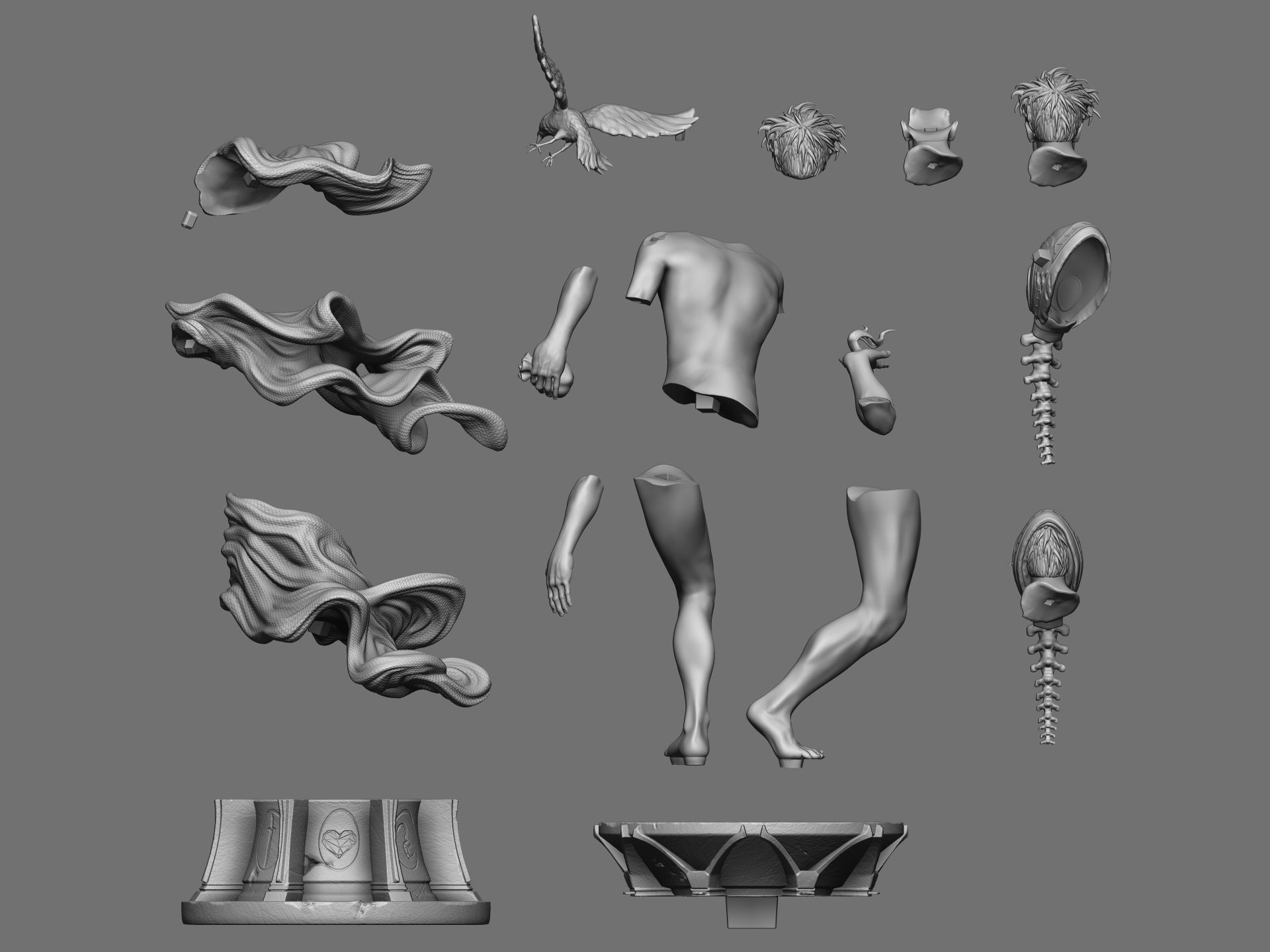 Sandman statue of demon 3D print model_13