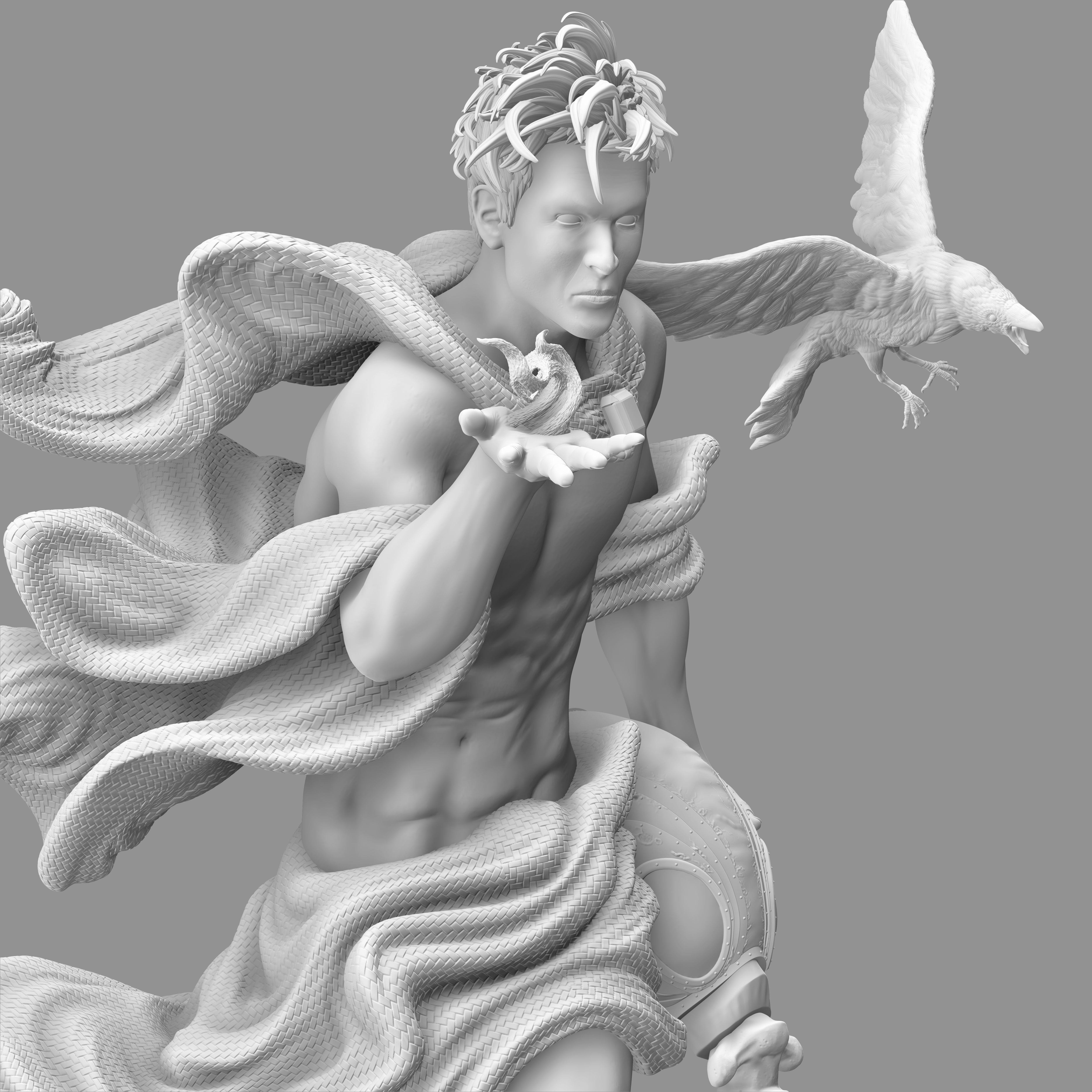 Sandman statue of demon 3D print model_3