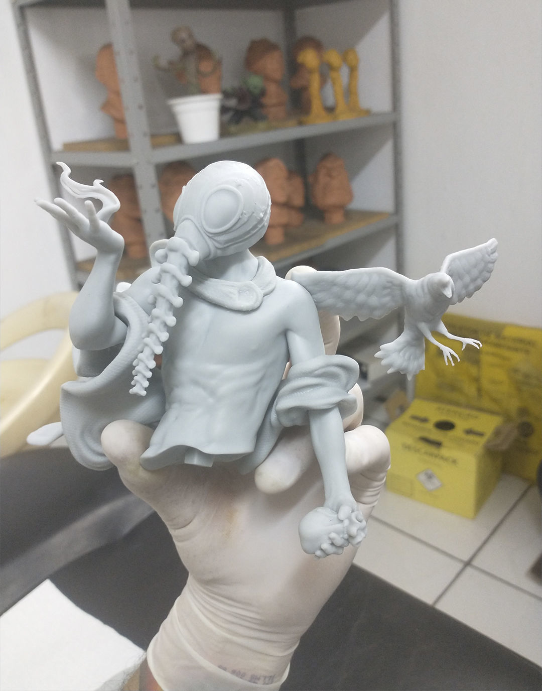 Sandman statue of demon 3D print model_17