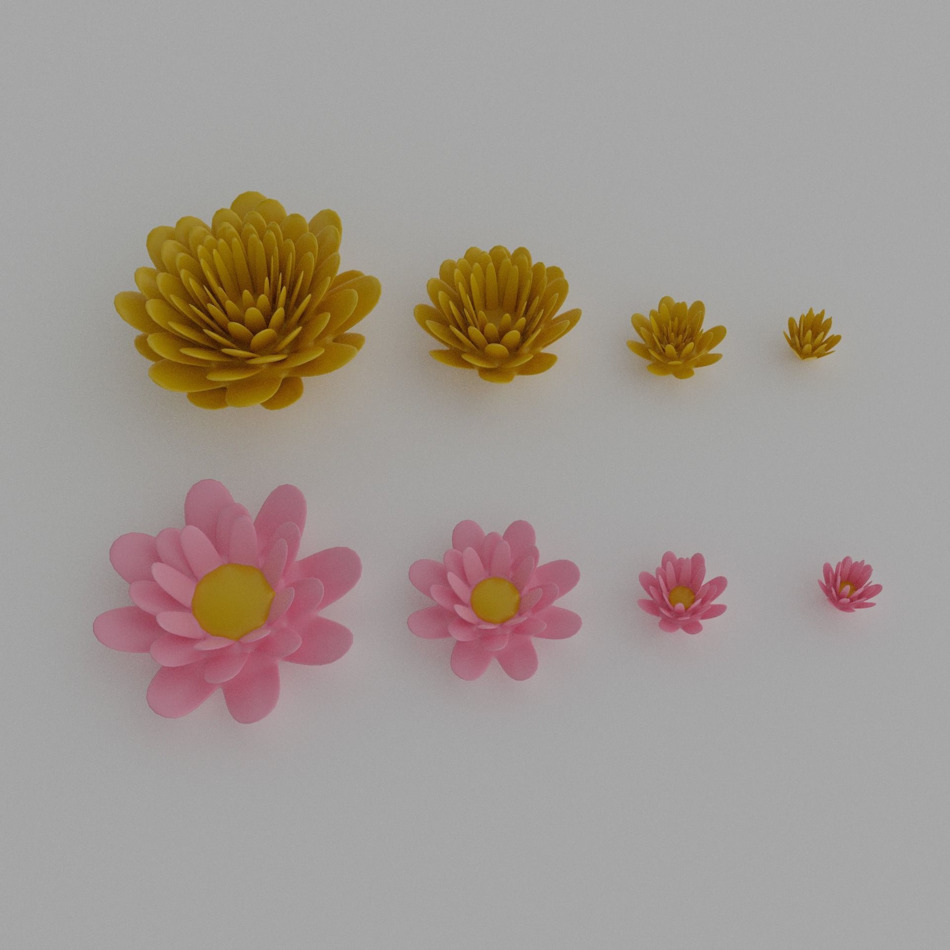 Cacti for video games 3D model_8