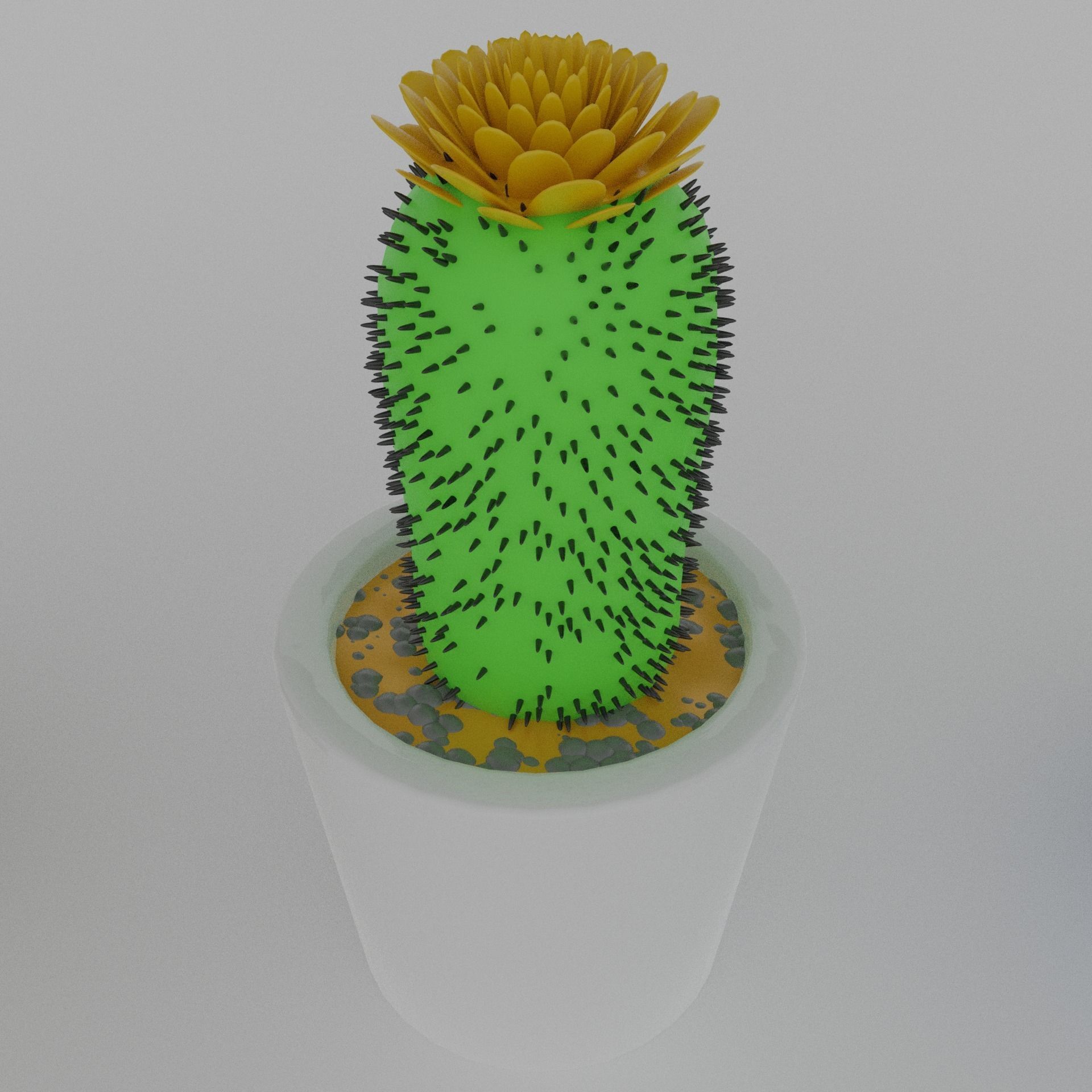 Cacti for video games 3D model_5