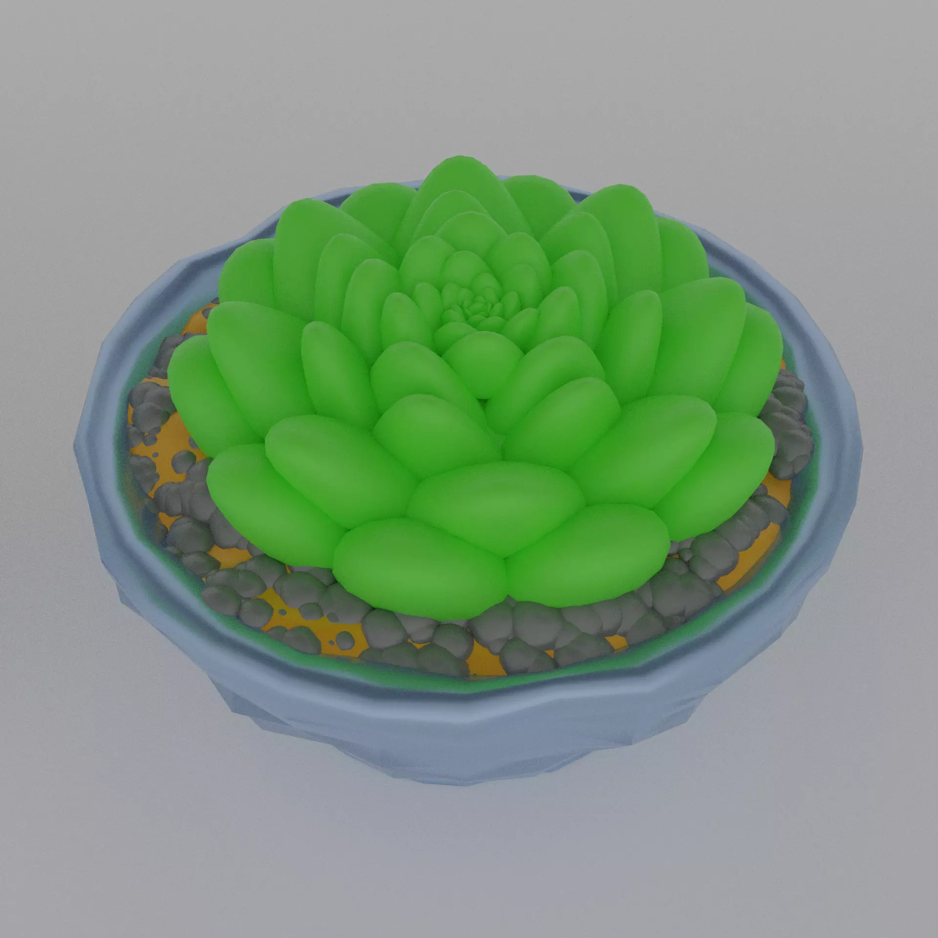 Cacti for video games 3D model_0