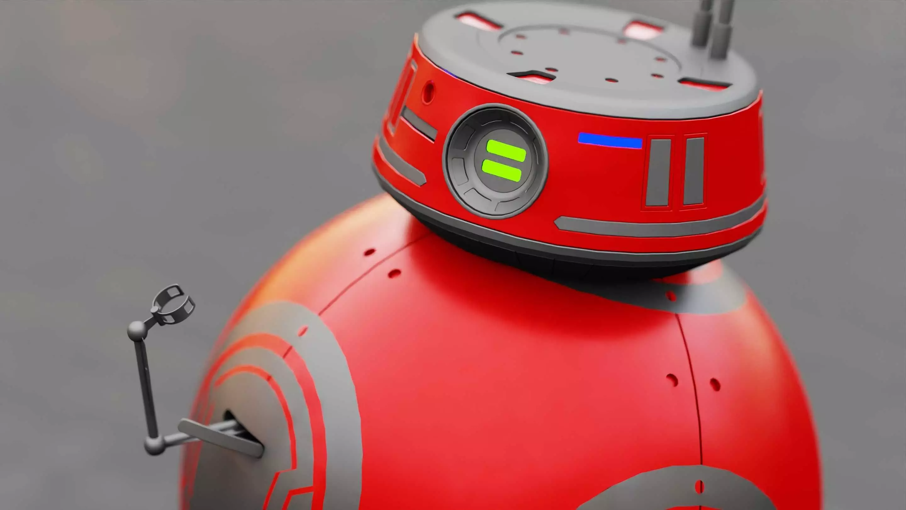 BB7 DROID RIGGED CHARACTER 3D model