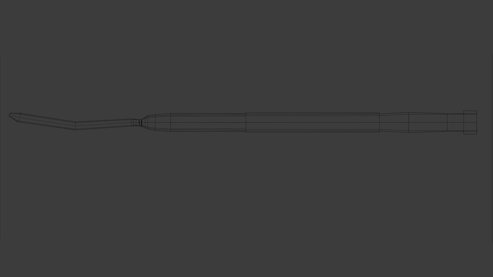 Garden Fork Low-poly 3D model_8