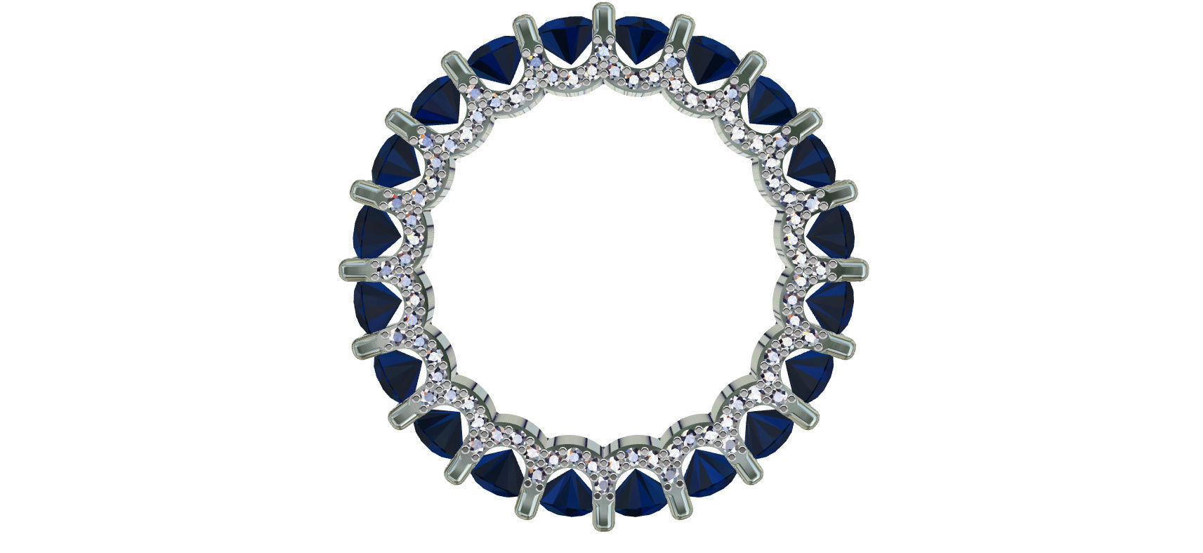 Engagment Ring With Diamonds 3D print model_8