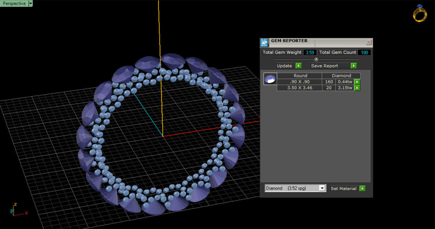 Engagment Ring With Diamonds 3D print model_17