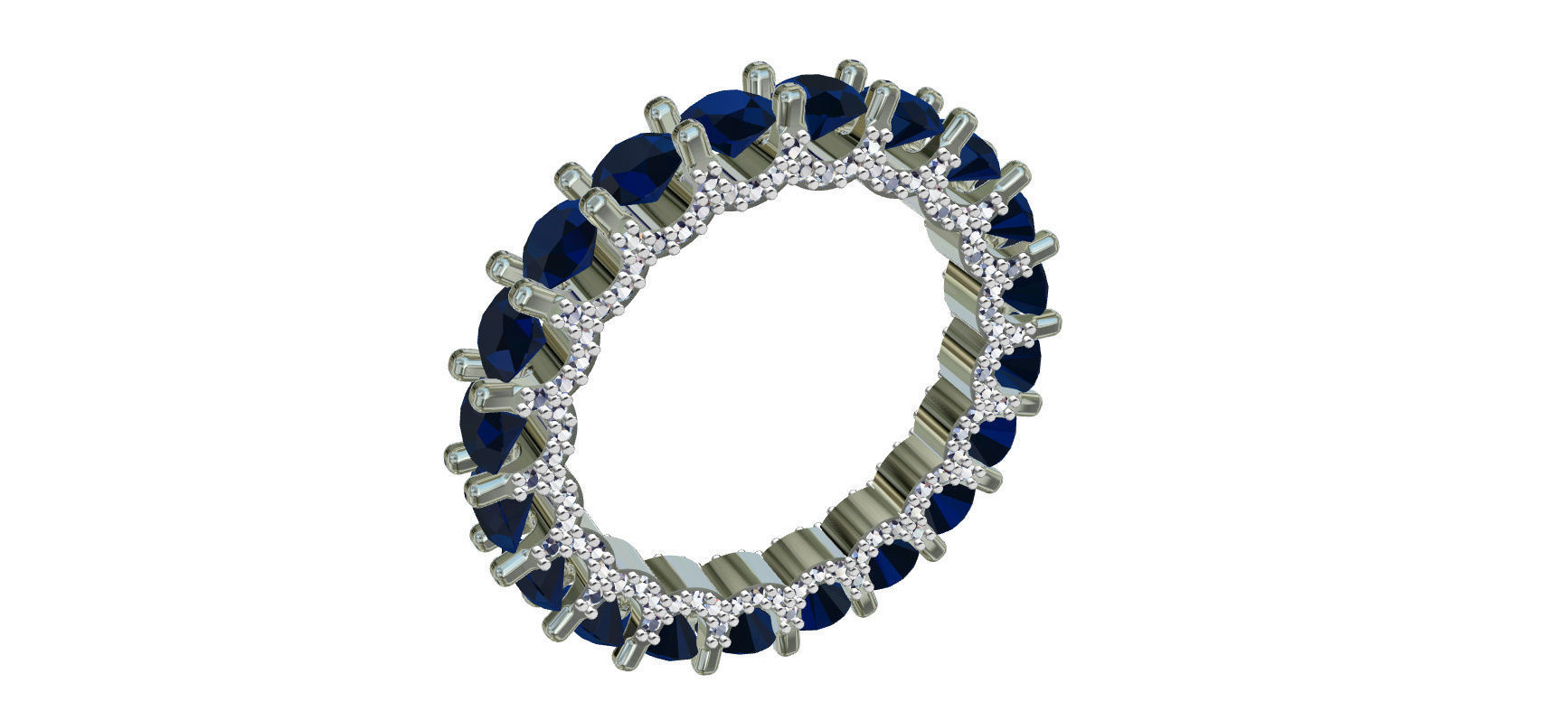 Engagment Ring With Diamonds 3D print model_7