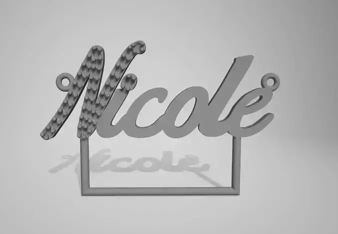 Nicole nameplate diamond N