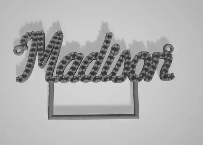 Madison all diamonds nameplate