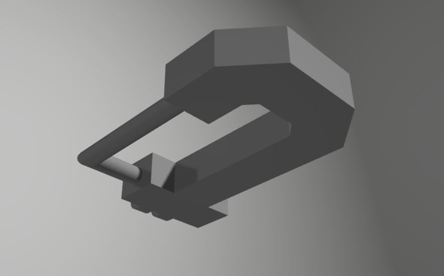 J Single Row With Borders  3D print model_2