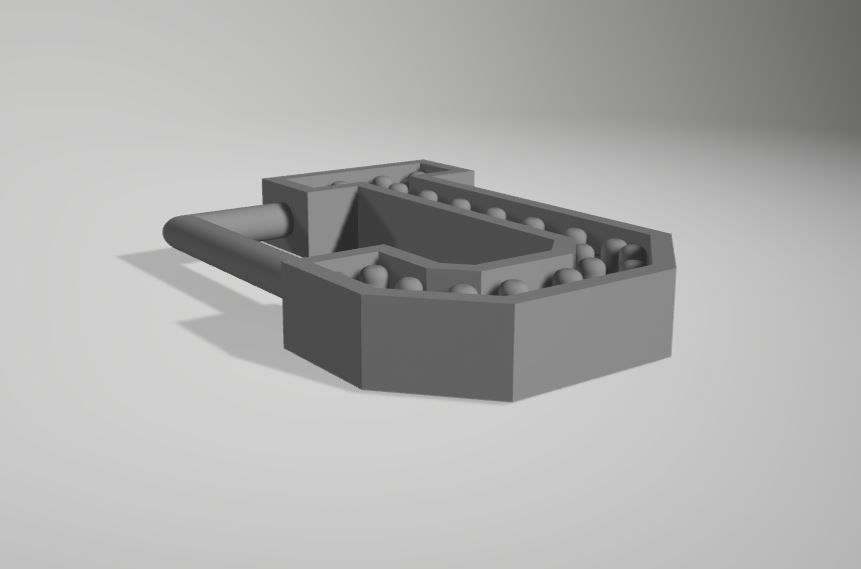 J Single Row With Borders  3D print model_1