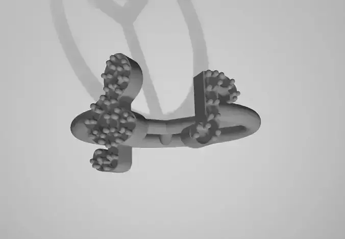 Diamond Music Note Ring 