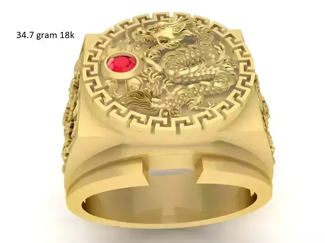 china dragon men ring 3780