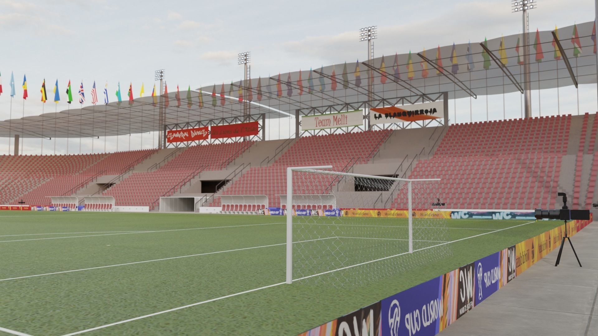 Medium sized stadium Low-poly 3D model_15