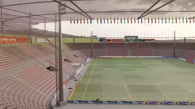 Medium sized stadium Low-poly 3D model