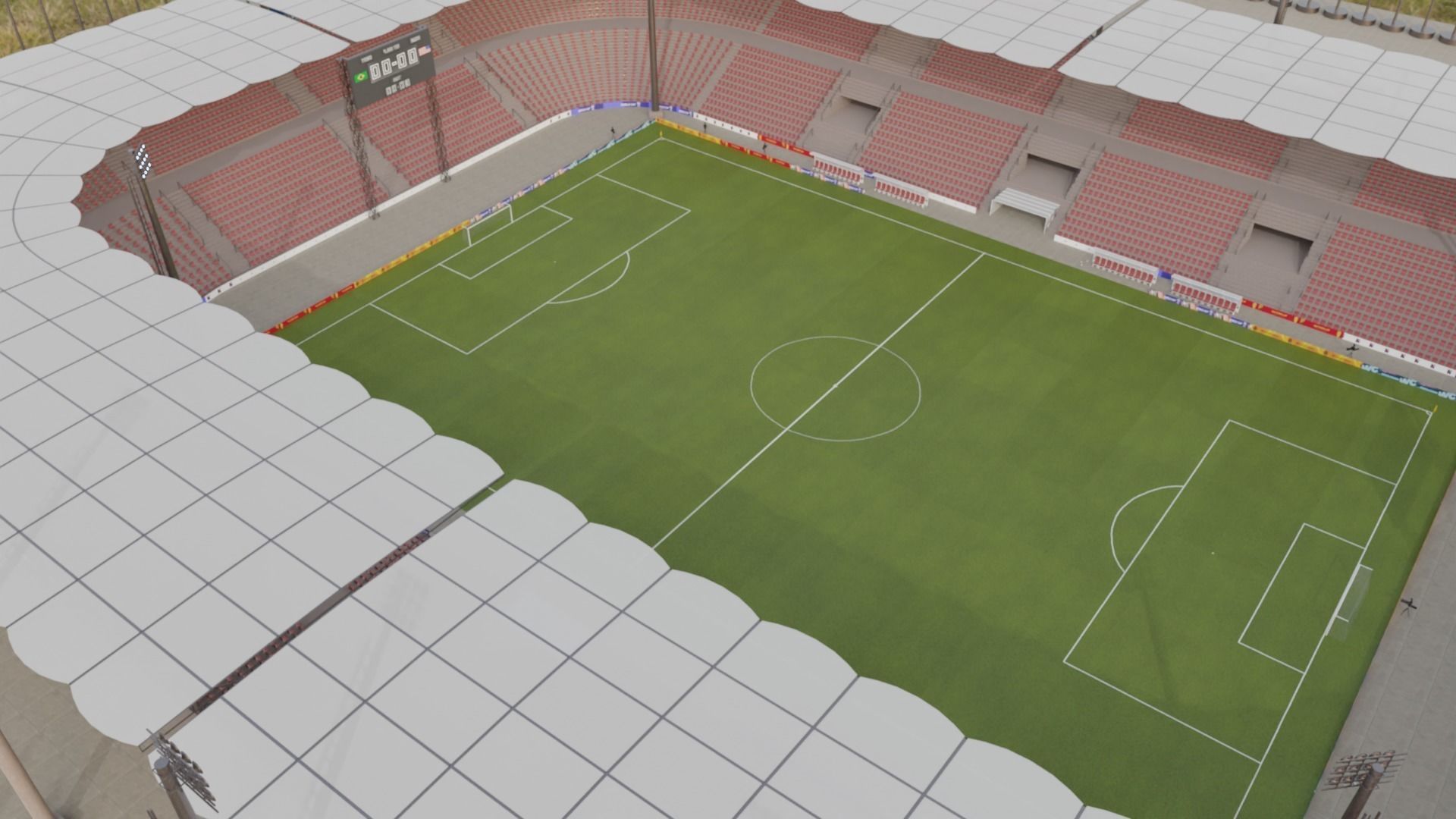 Medium sized stadium Low-poly 3D model_19