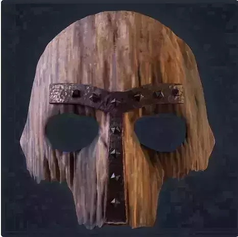  old style wooden mask