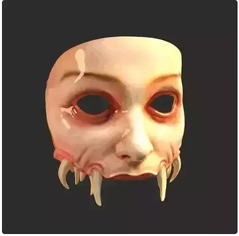 female demon mask