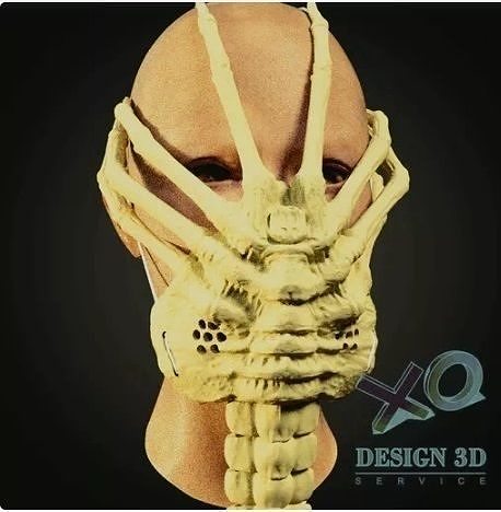 facehugger abrasacaras mascarilla  3D print model