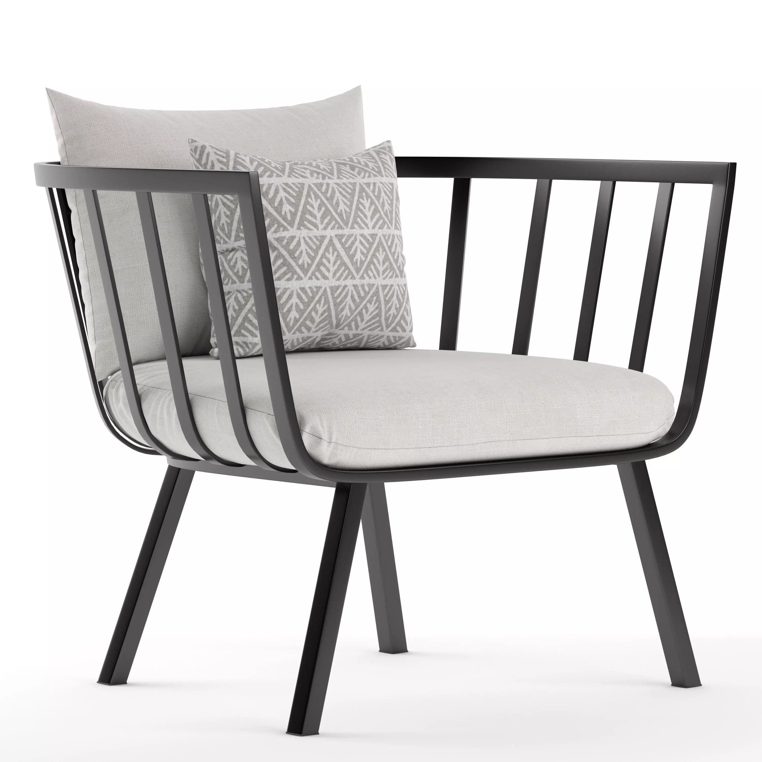 Modway Riverside Outdoor Patio Aluminum Armchair 3D model