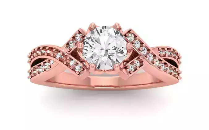 Solitaire Wedding Engagement Women Twisted Ring