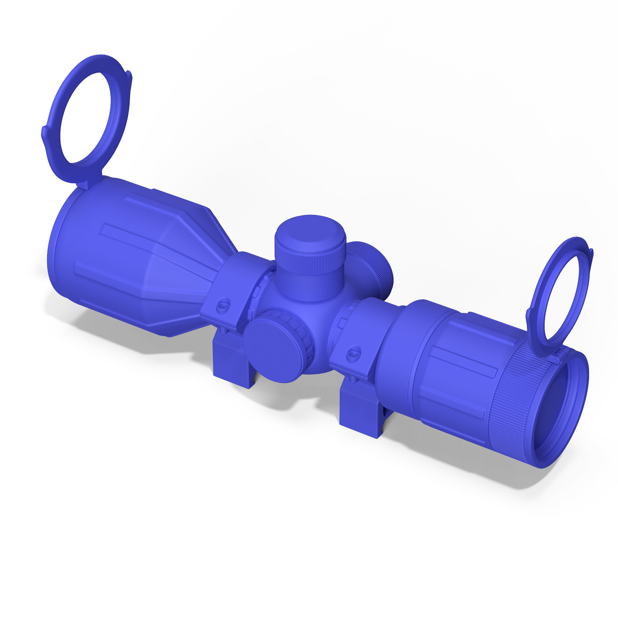 Rifle Scope 40mm Contour Low-poly 3D model_13