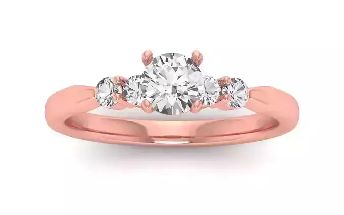 5 Stone Ring Solitaire Wedding Engagement Women Ring