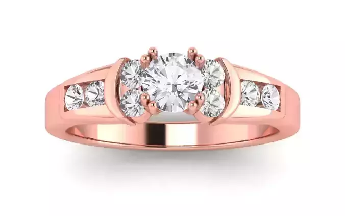 Solitaire Wedding Engagement Women Ring Gold Ring