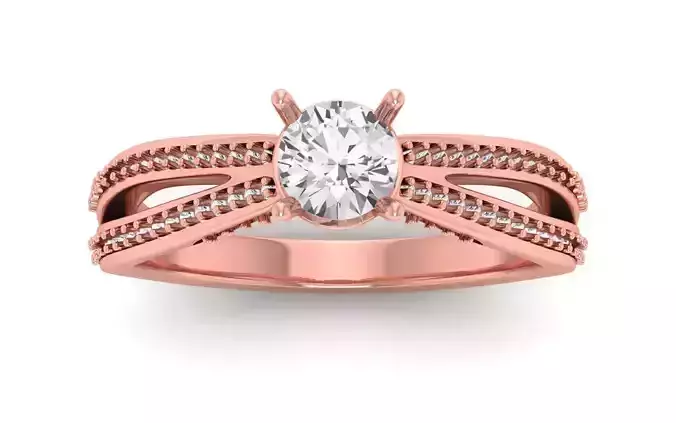 Solitaire Wedding Engagement Women Double Band Multi Band Ring