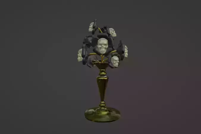 Skull Flower 3DModel  part of the Halloween package 3D model