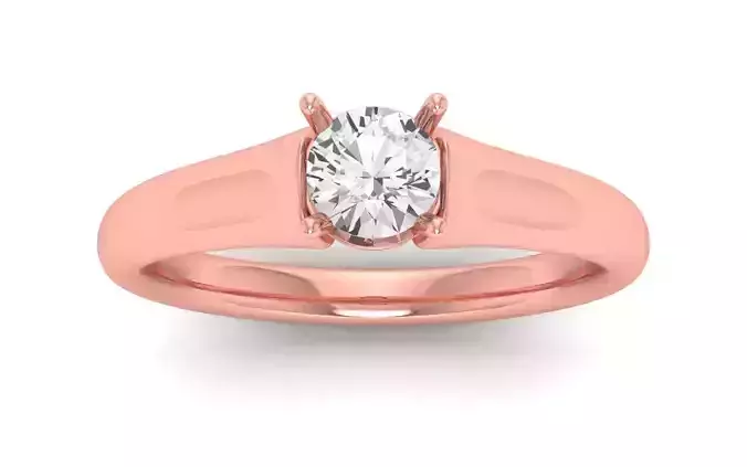 Women Engagement Round Stone Ring 3dm STL OBJ Renders Details 3D print model