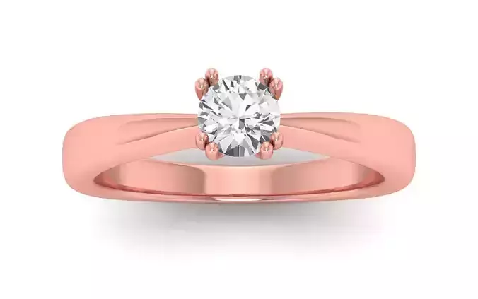 Women Engagement Round Stone Ring 3dm STL OBJ Renders Details 3D print model