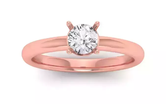 Women Engagement Round Stone Ring 3dm STL OBJ Renders Details 3D print model