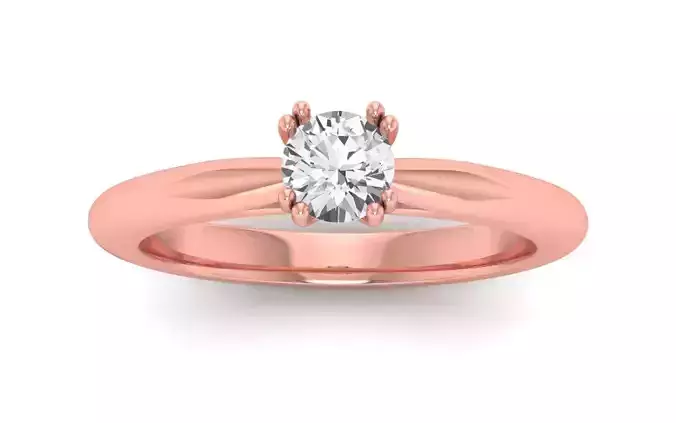 Women Engagement Round Stone Ring 3dm STL OBJ Renders Details 3D print model