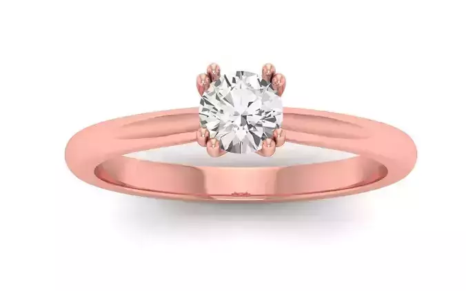 Women Engagement Round Stone Ring 3dm STL OBJ Renders Details