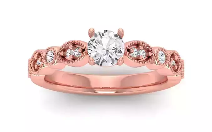 Solitaire Wedding Engagement Women Ring Twisted Band Ring