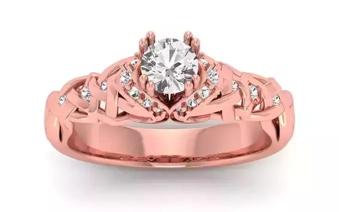 Solitaire Wedding Engagement Women Ring Pinched Ring