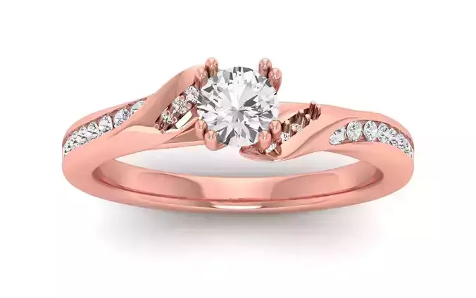 Solitaire Wedding Engagement Women Stylish Ring 