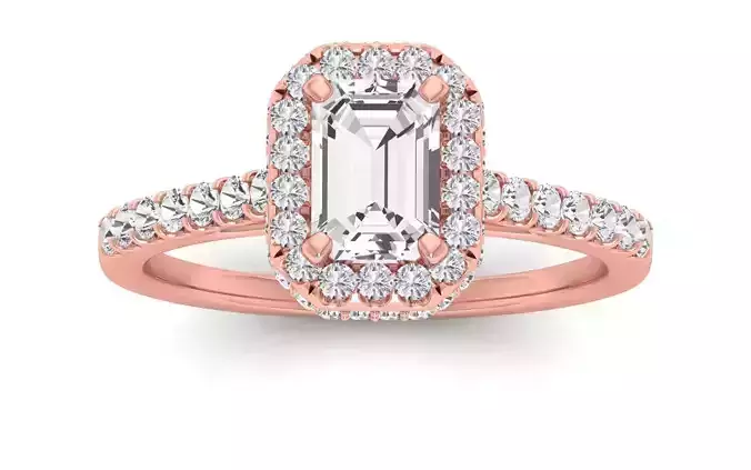 Emerald RingSolitaire Wedding Engagement Women Ring