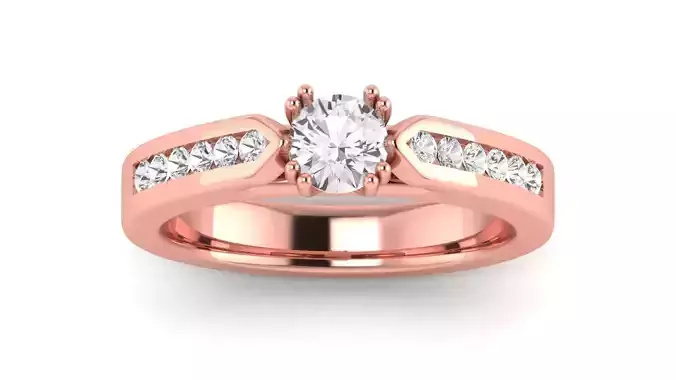 Solitaire Wedding Engagement Women Ring Band