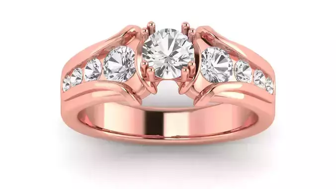 Solitaire Wedding Engagement Women Ring Heavy Ring