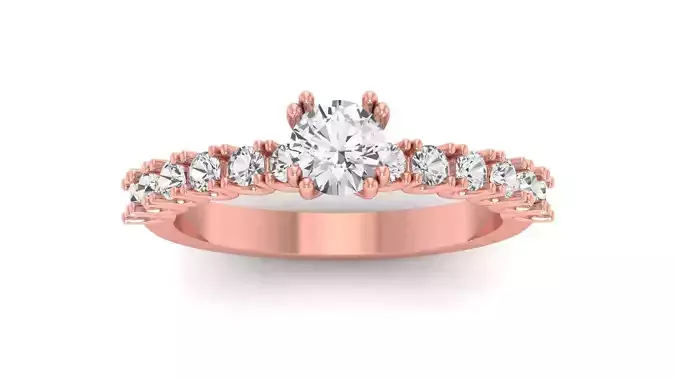 Solitaire Wedding Engagement Women Ring Tiny Ring