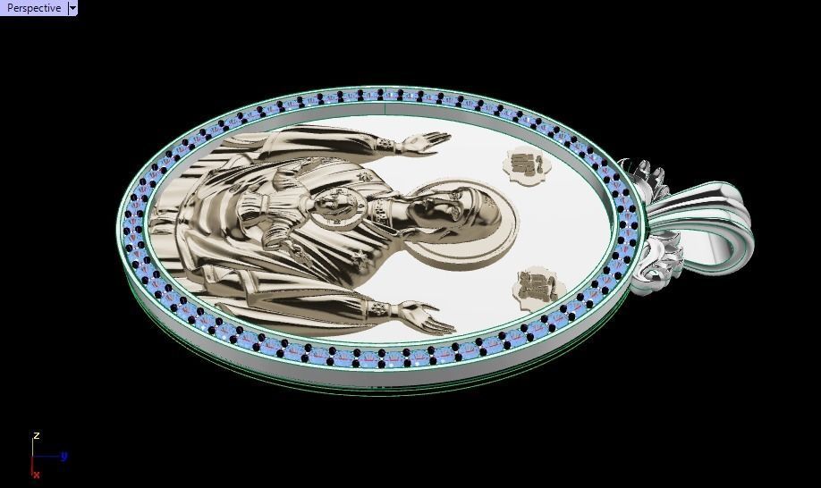 Jesus Christ pendant 3D print model_21