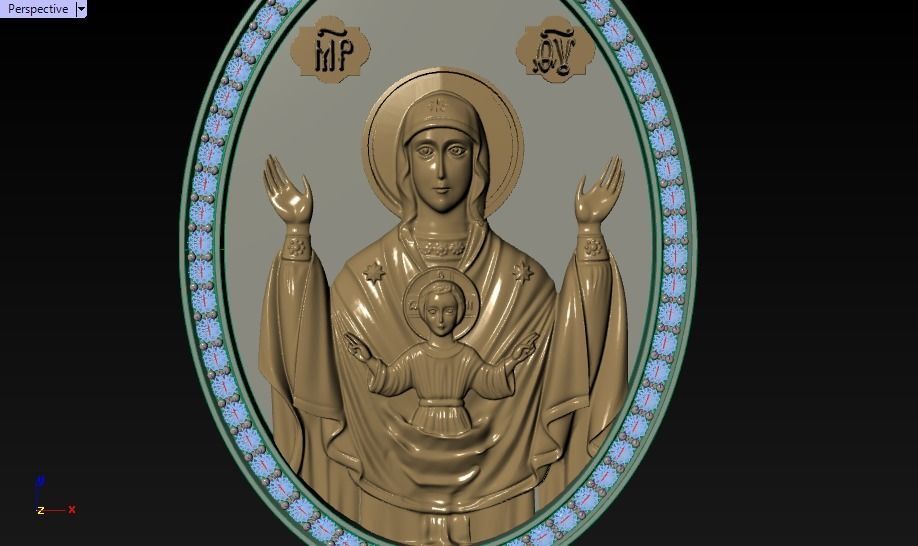 Jesus Christ pendant 3D print model_18