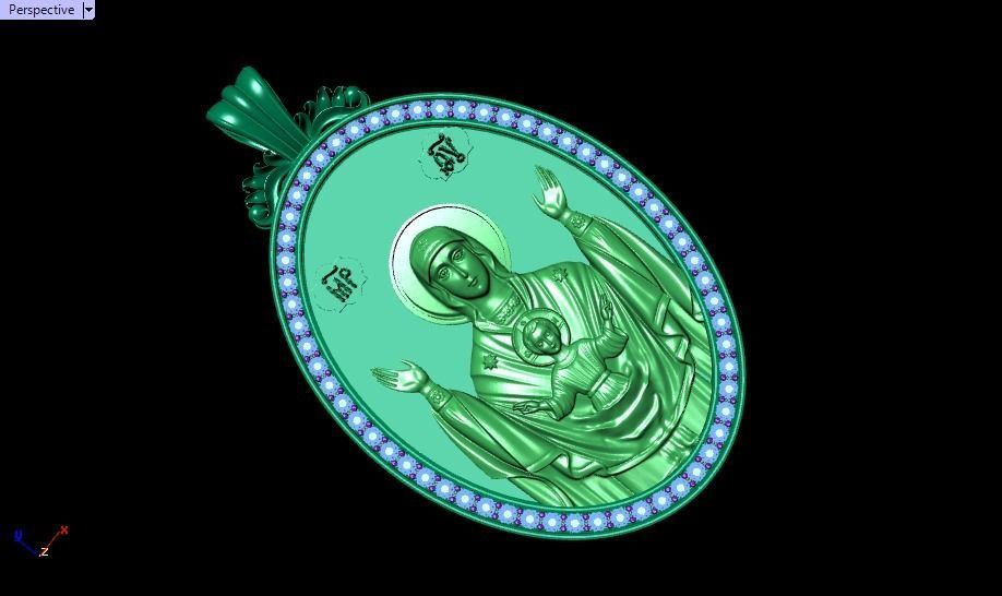 Jesus Christ pendant 3D print model_35