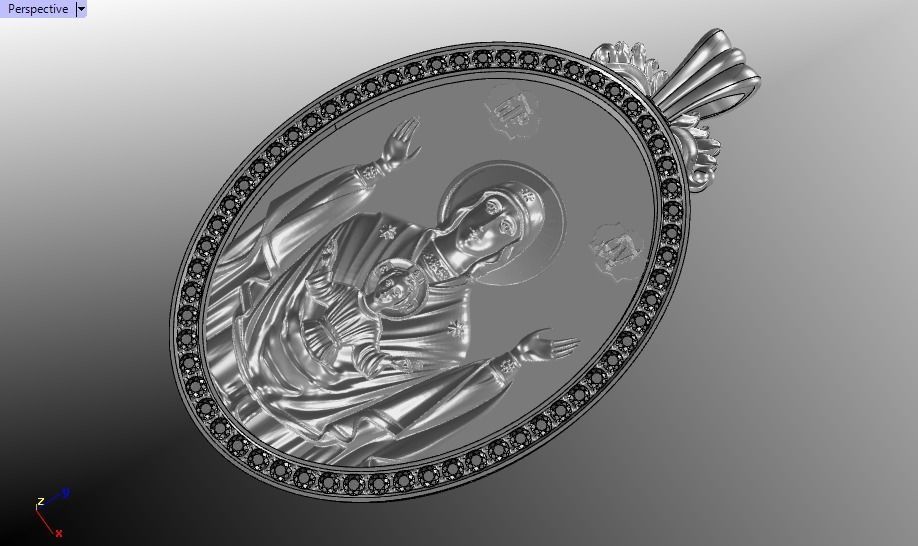 Jesus Christ pendant 3D print model_43