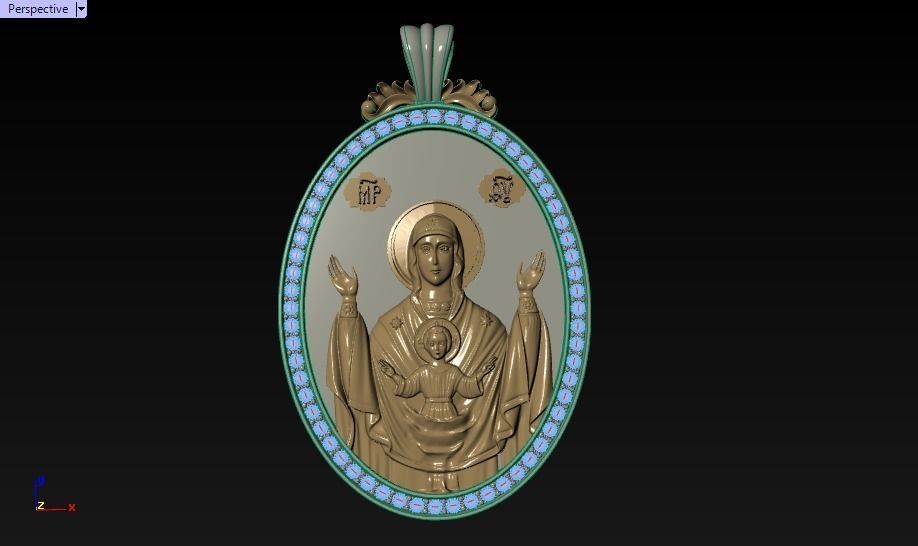 Jesus Christ pendant 3D print model_14