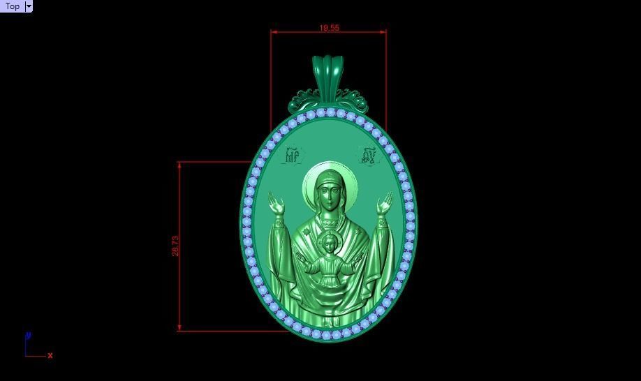Jesus Christ pendant 3D print model_37